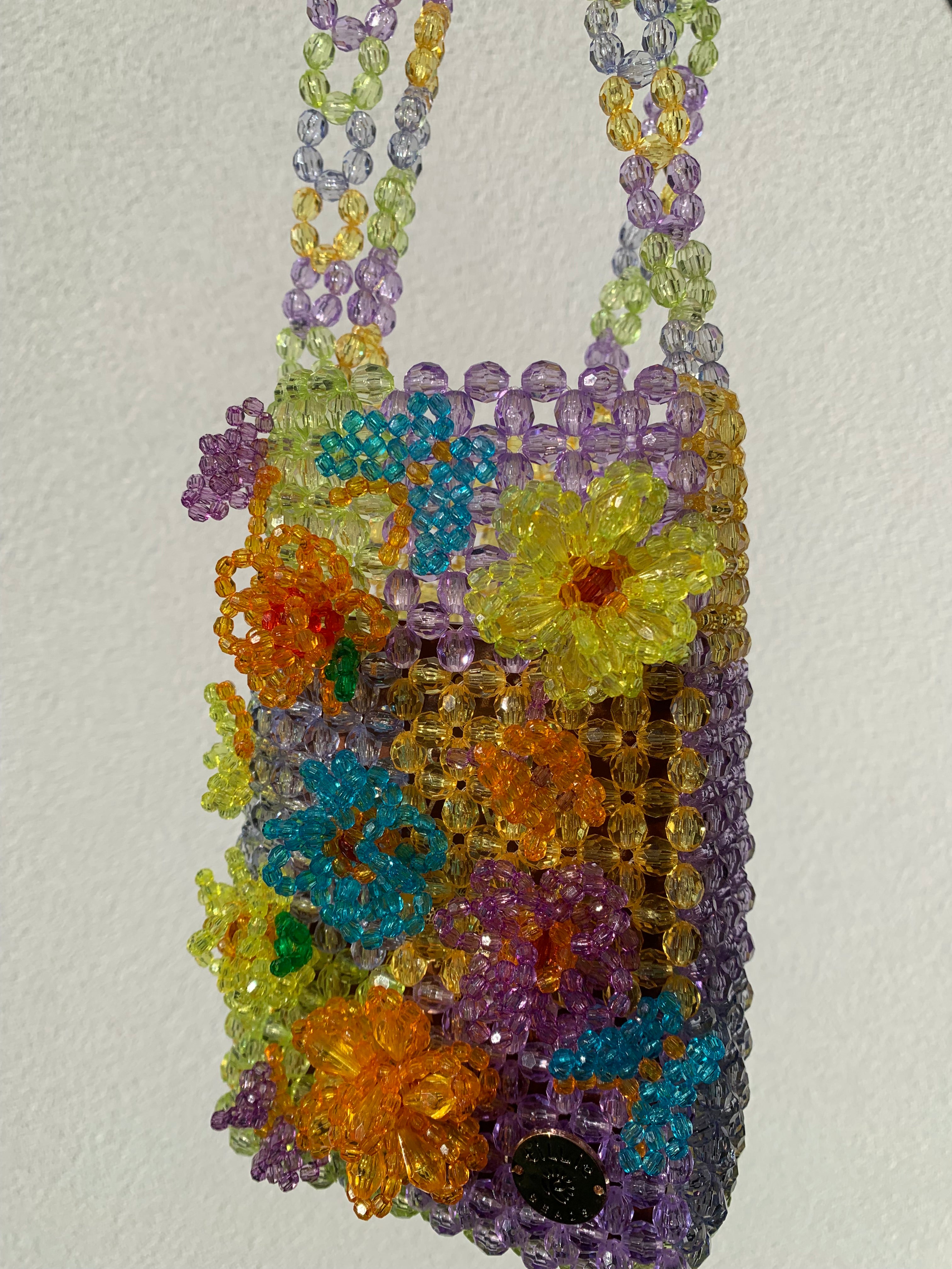 Vibrant Flower Bead Bag - Tillie Beads