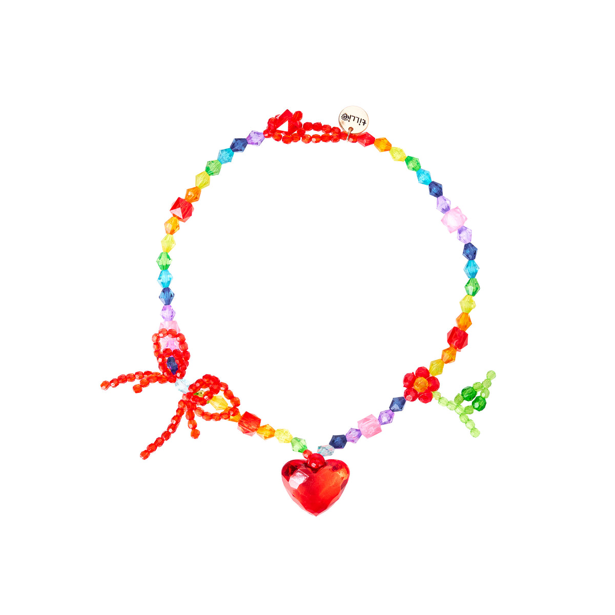 Buy Bold Red Daisy Beaded Handmade Necklace – Tillie Beads