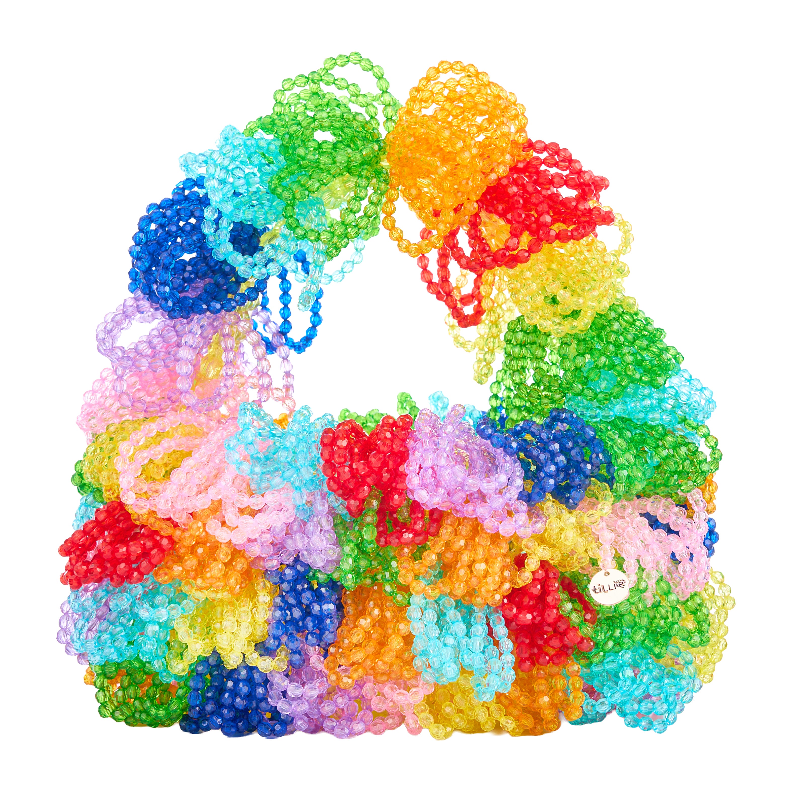 Handmade Aurora Fluff Bead Bag, a statement beaded purse inspired by the northern lights. With a soft cloud-like texture and shimmering aurora-colored beads, this whimsical yet elegant bag adds a dreamy celestial touch to parties, festivals, and everyday outfits.