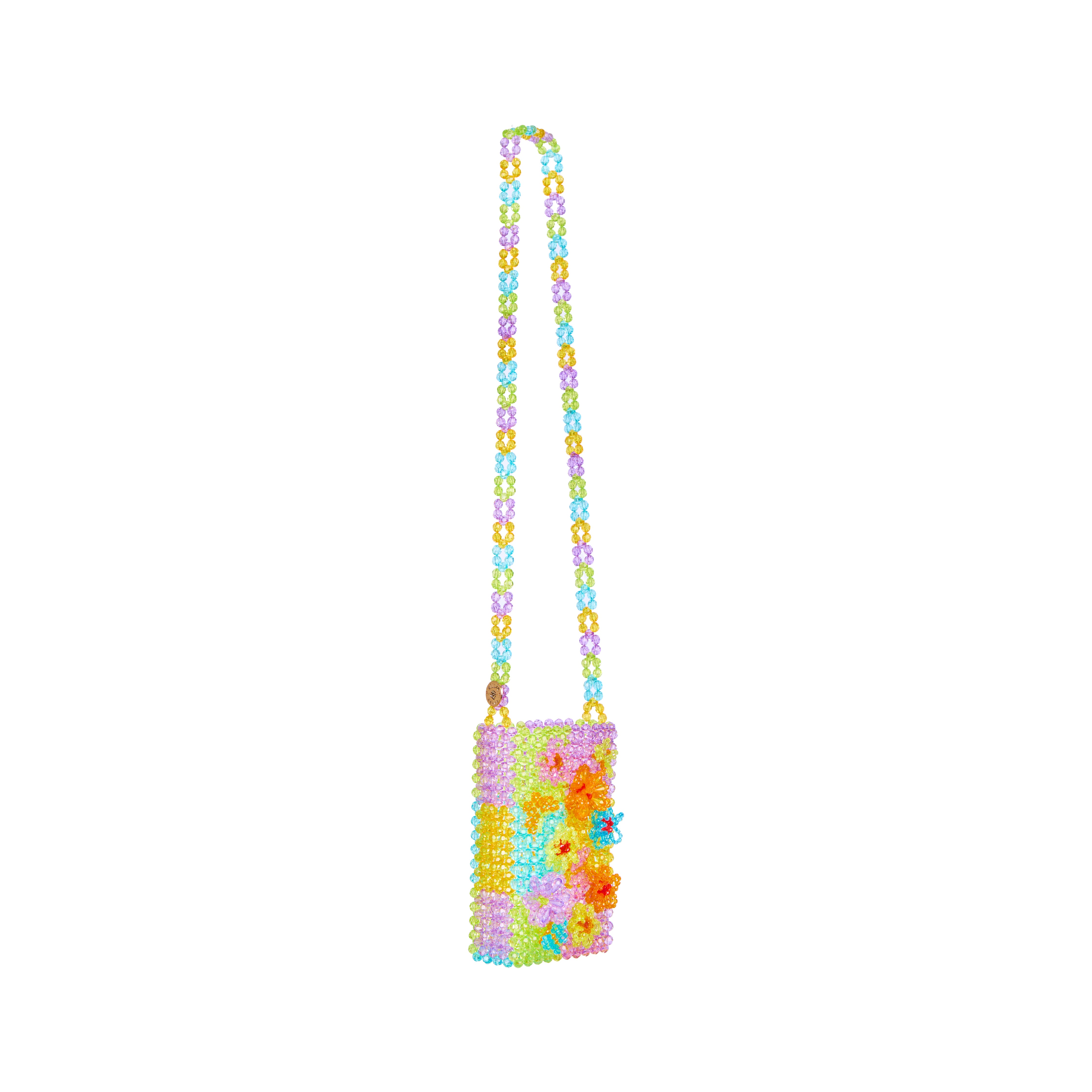 Blooming Butterflies Beaded Crossbody Bag