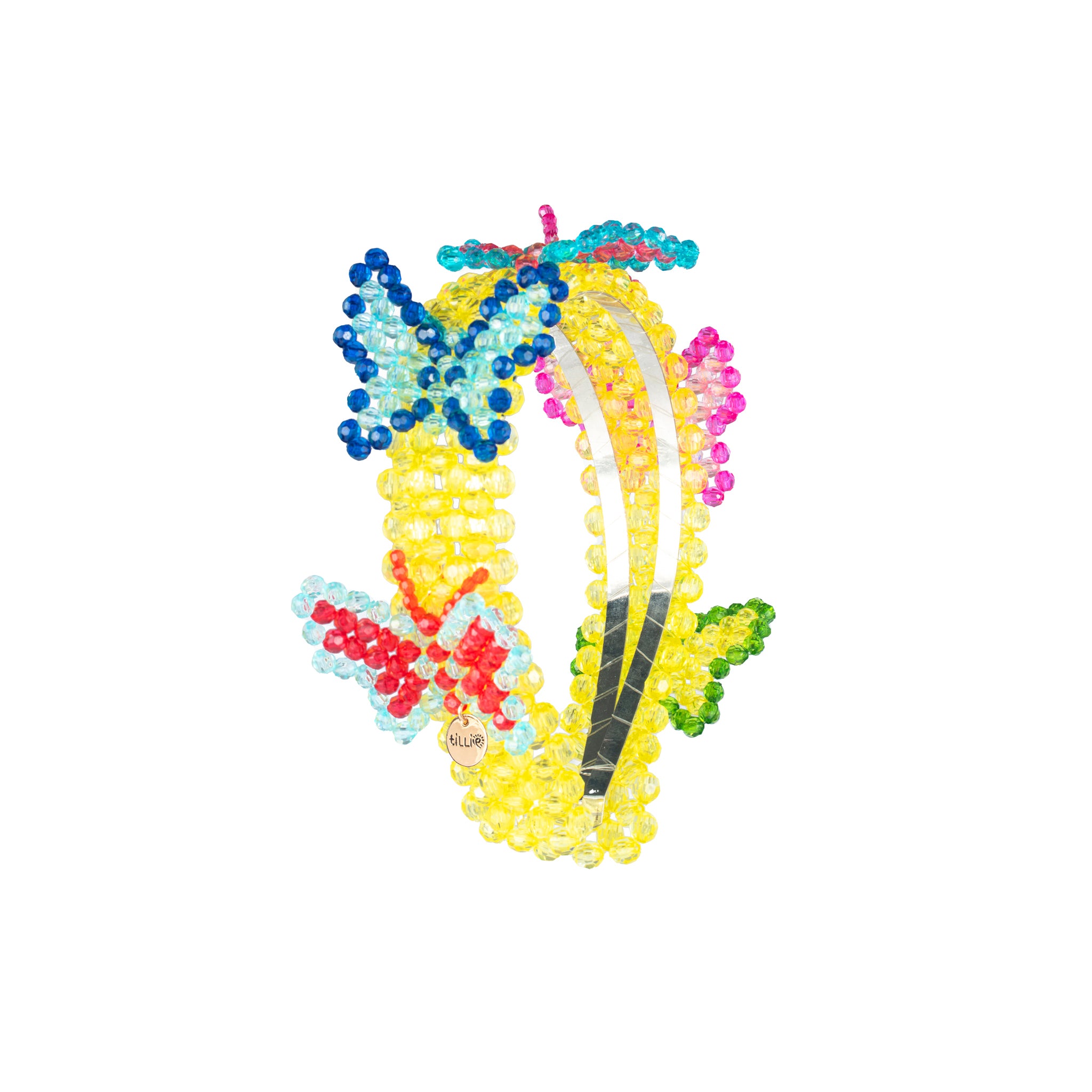 Butterfly Yellow Bead Headband - Tillie Beads