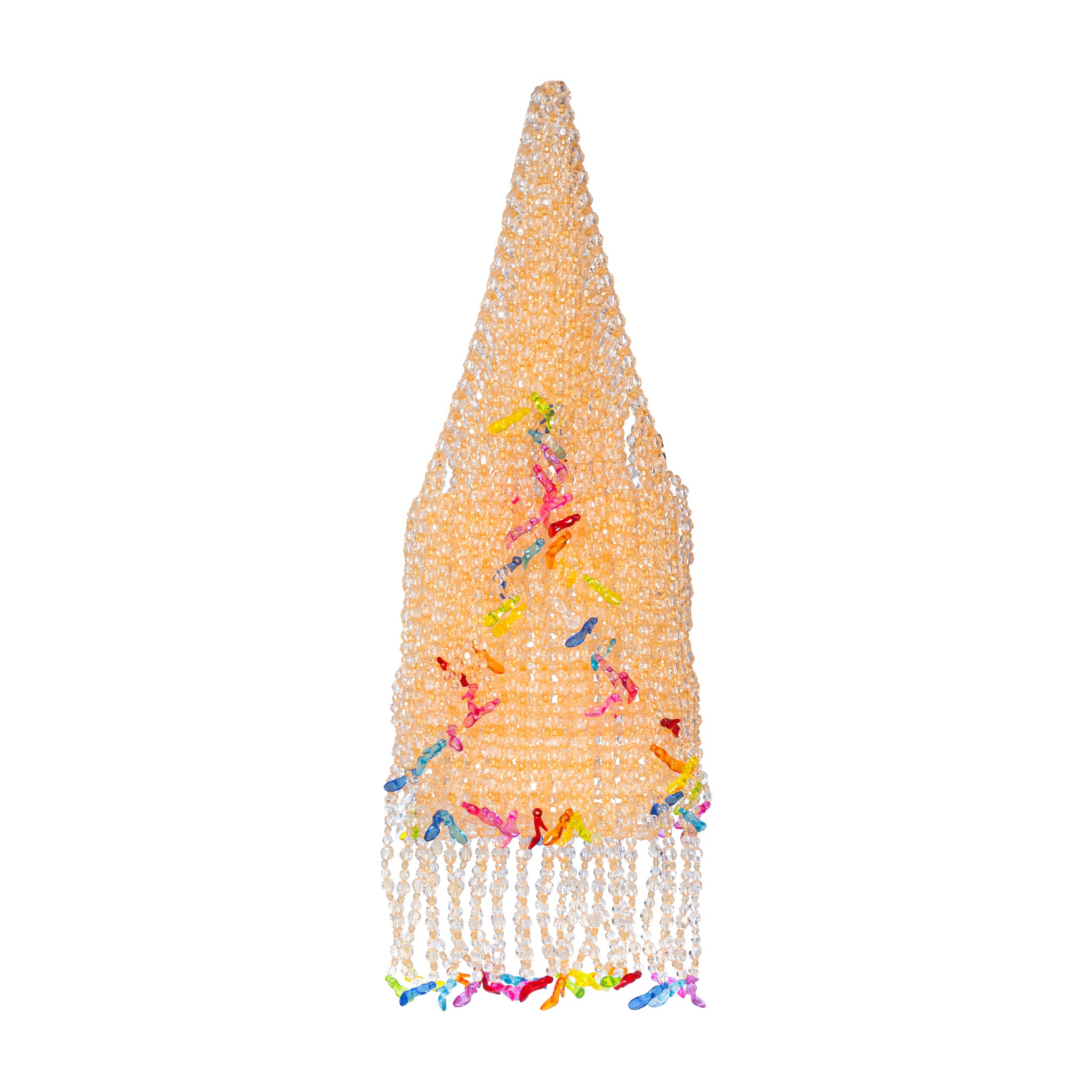 Custom Made Beaded Fringe Mini Bag With Charms