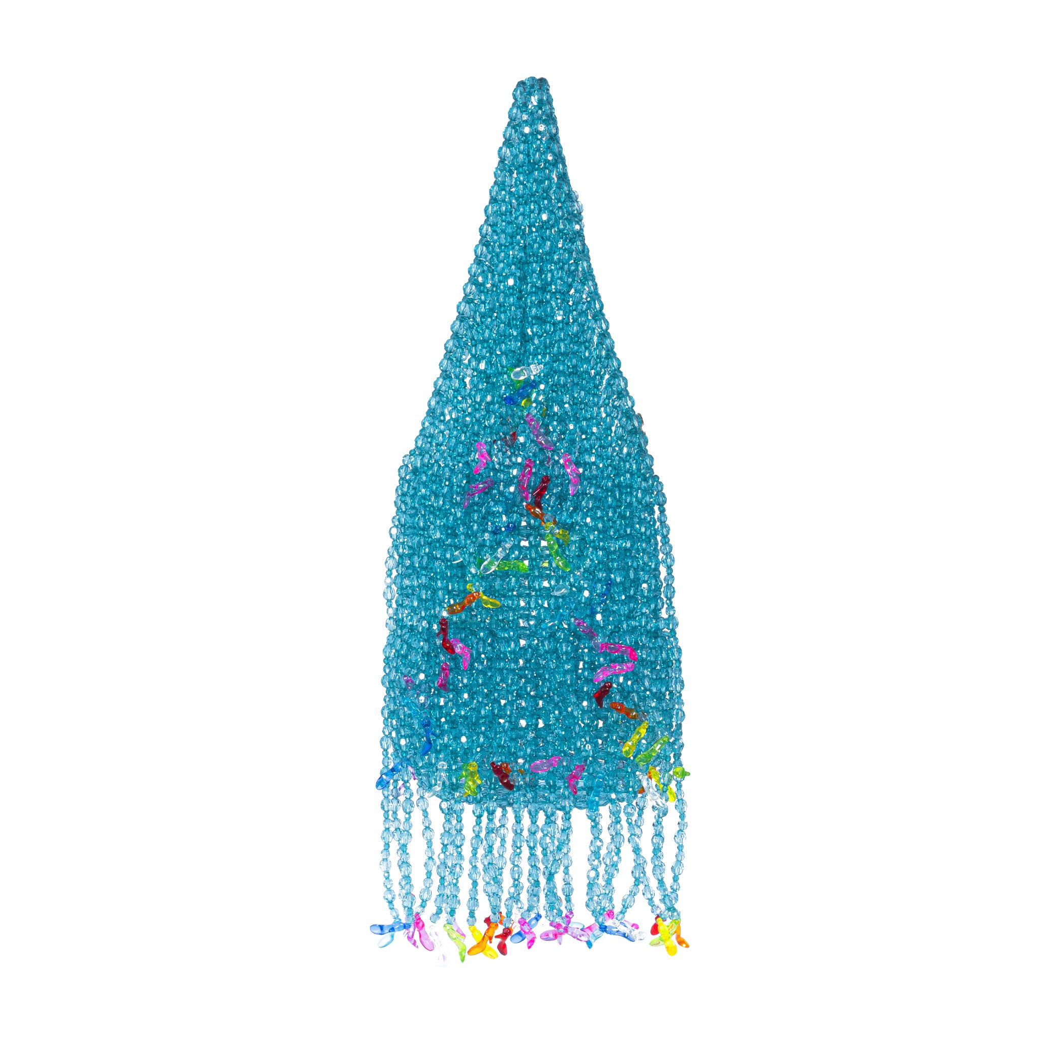 Custom Made Beaded Fringe Mini Bag With Charms