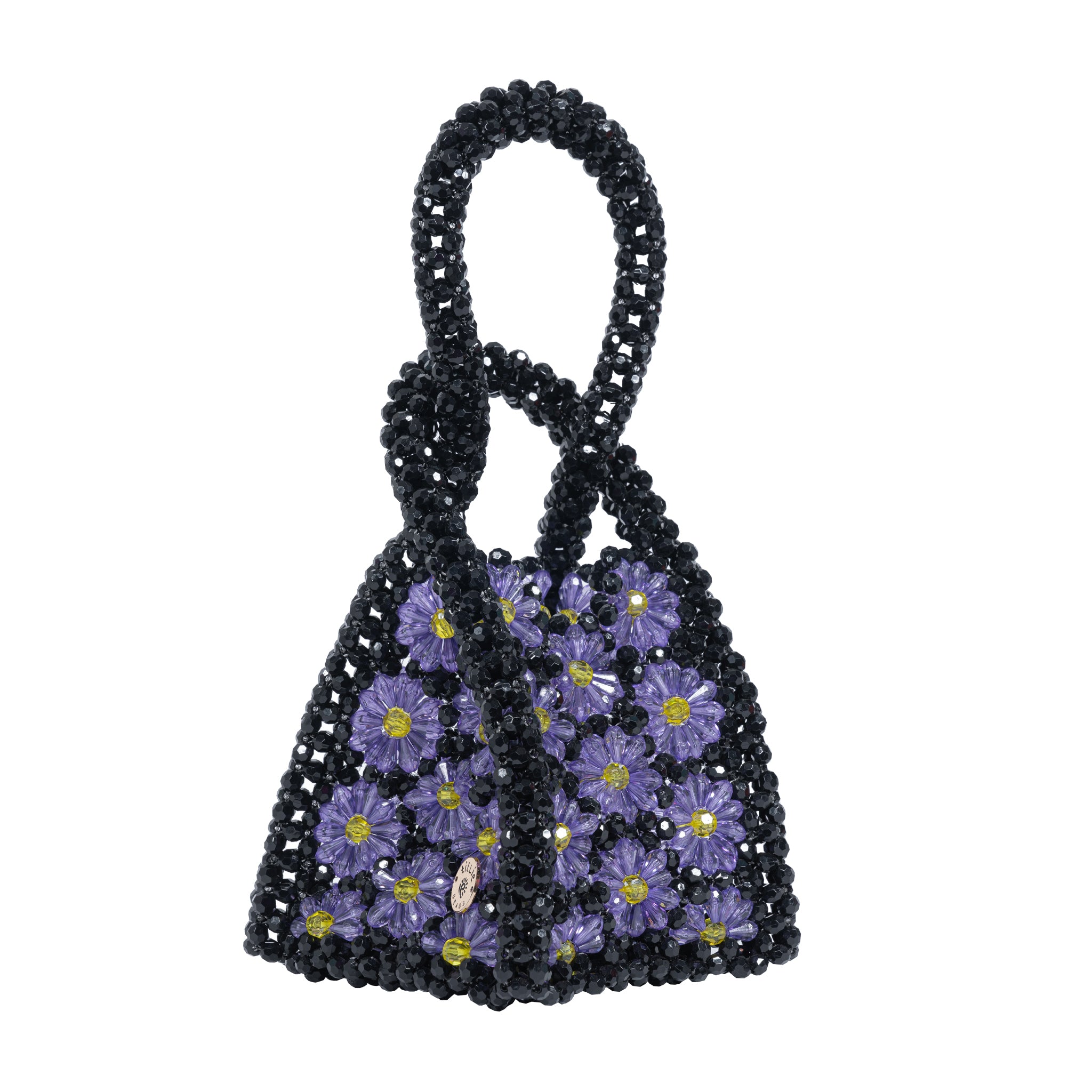 Custom Made Floral Colorful Daisy Bead Bag