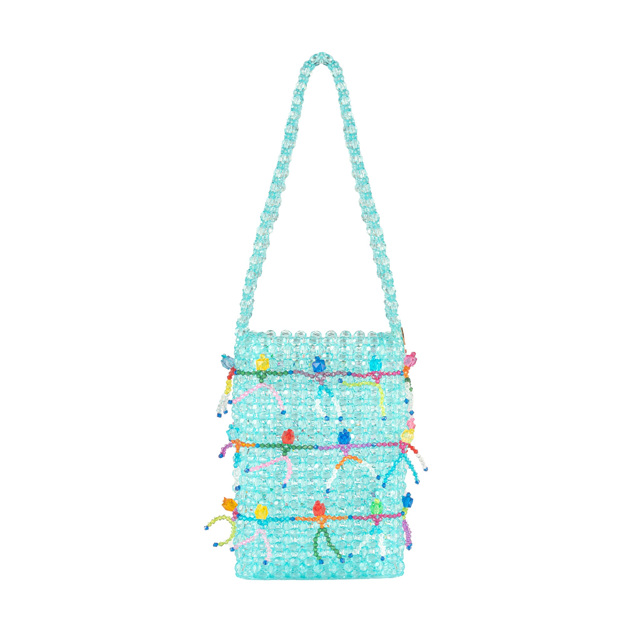 Custom Made Bones & Blooms Beaded Shoulder Bag