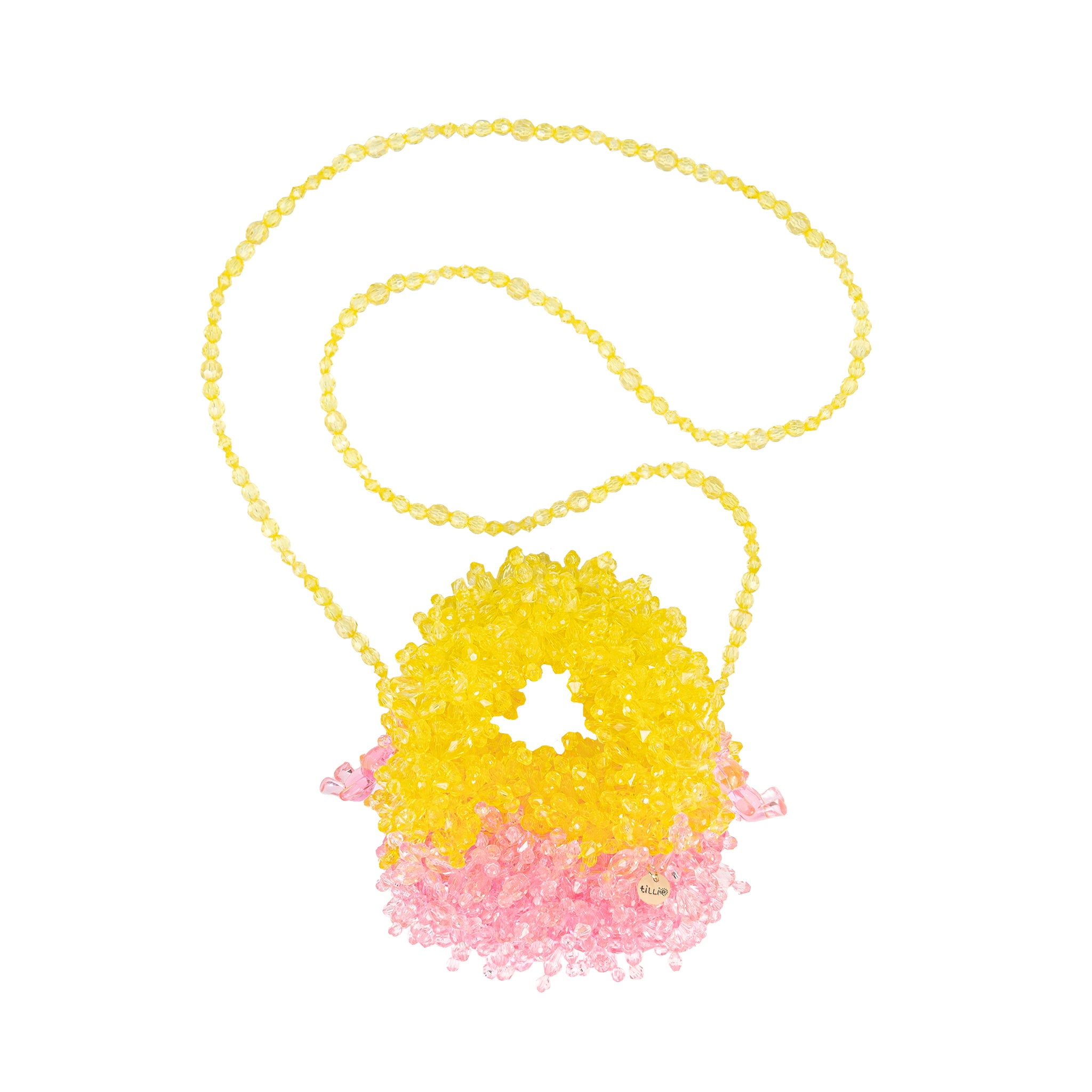 Custom Made Fluffy Beaded Bag with Charms