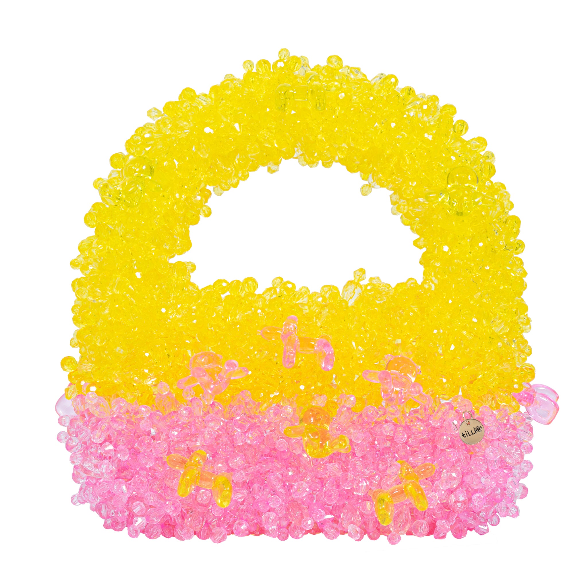 Custom Made Fluffy Beaded Bag with Charms