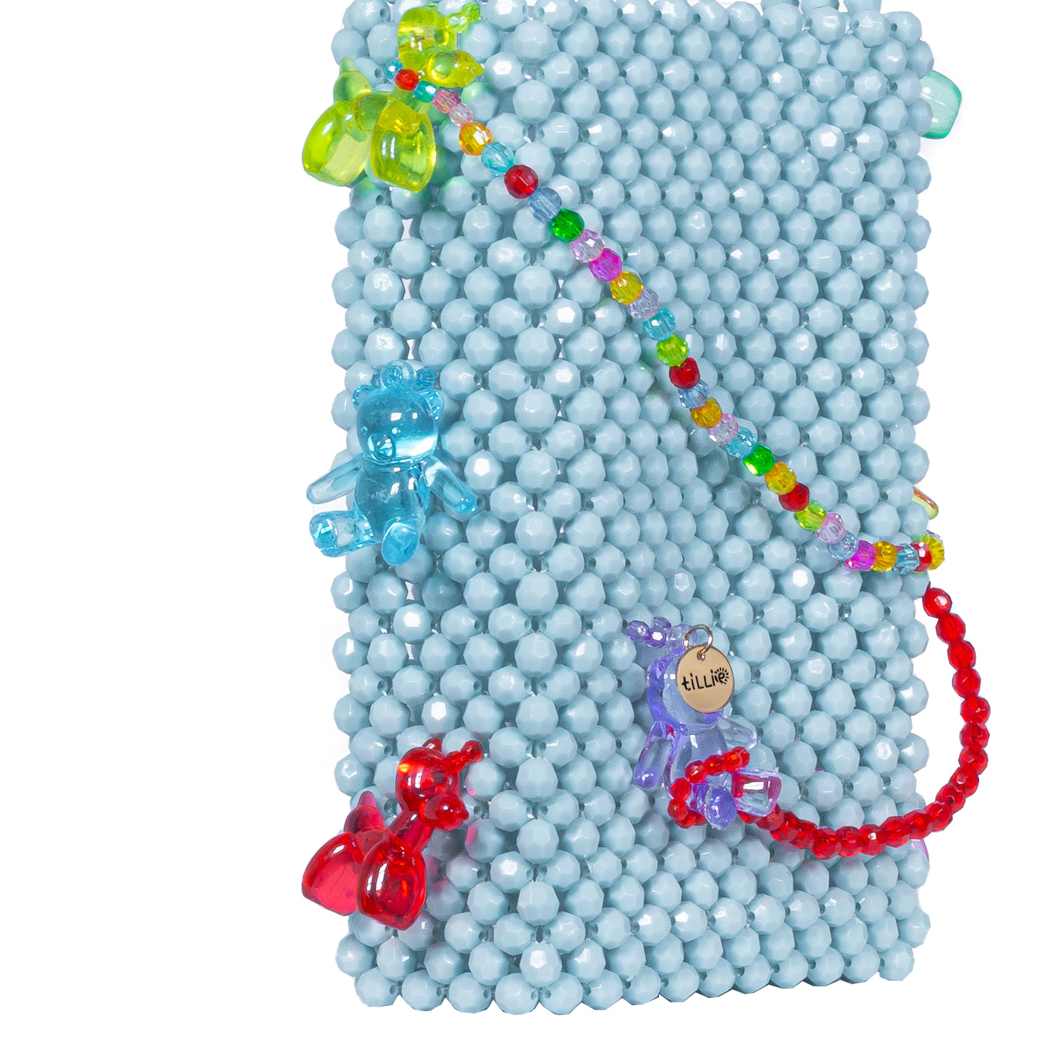 Custom Made Mini Beaded Shoulder Bag with Charms