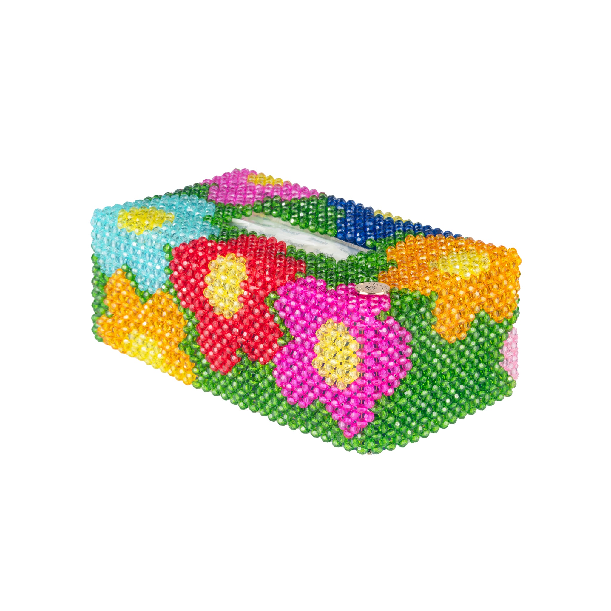 SAMPLE-Daisy Dream Colorful Bead Tissue Box - Tillie Beads