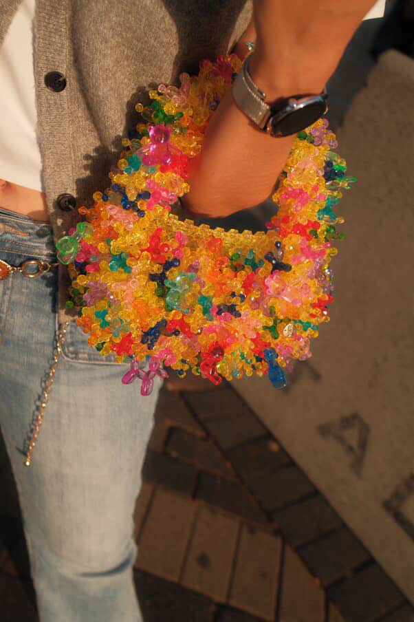Rainbow Mallow Charm Bead Bag