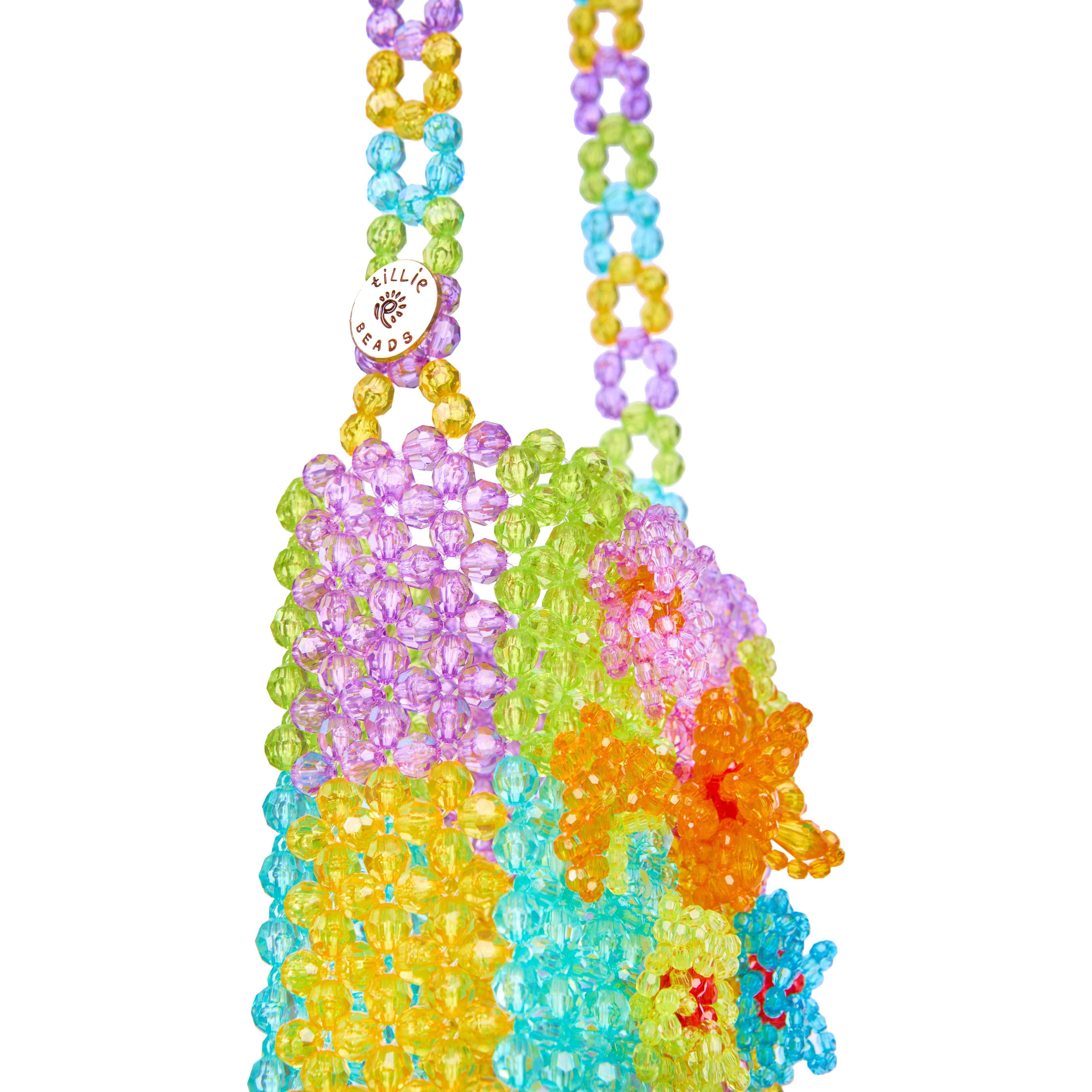 Blooming Butterflies Beaded Crossbody Bag