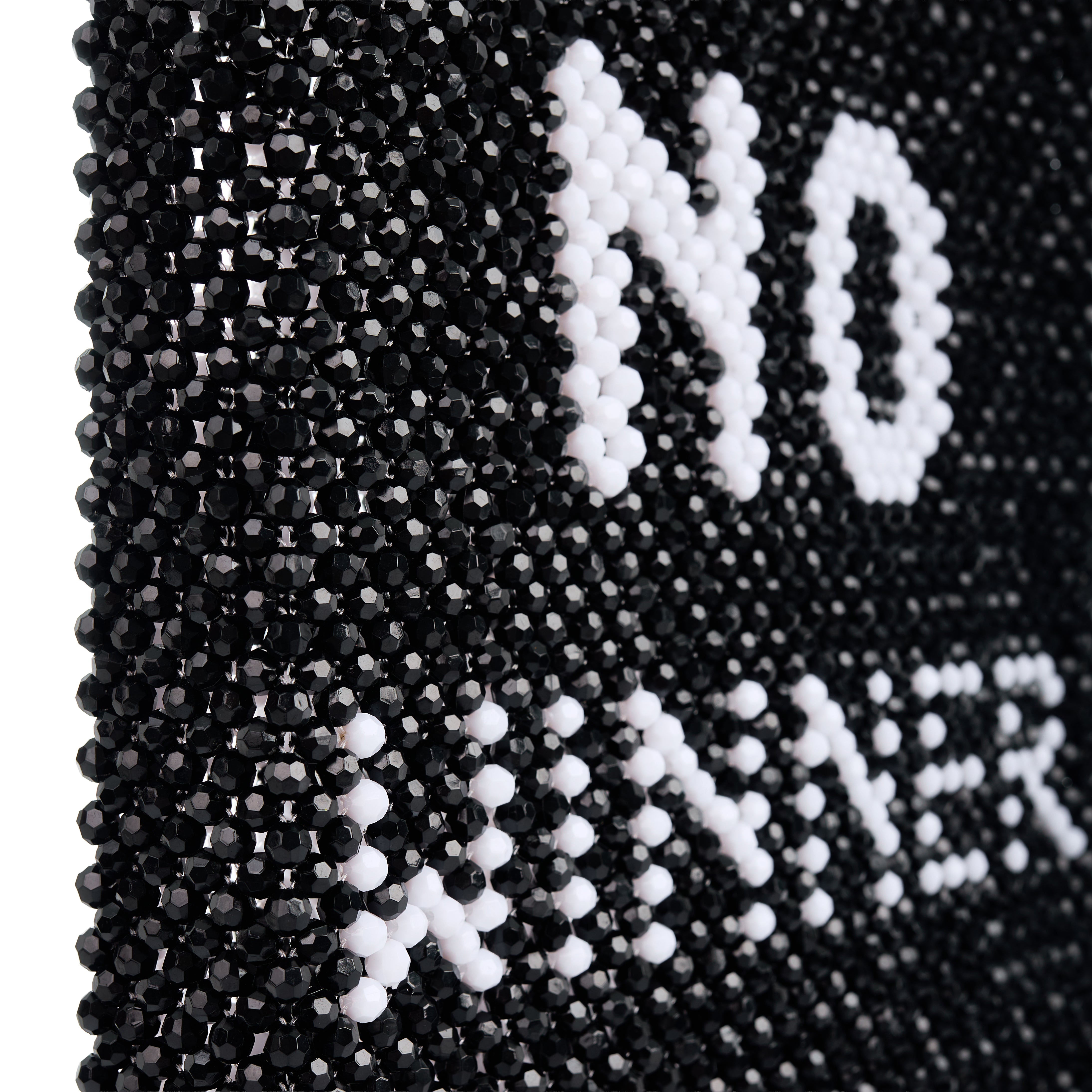 Tillie Beads Handbag with tic-tac-toe pattern 