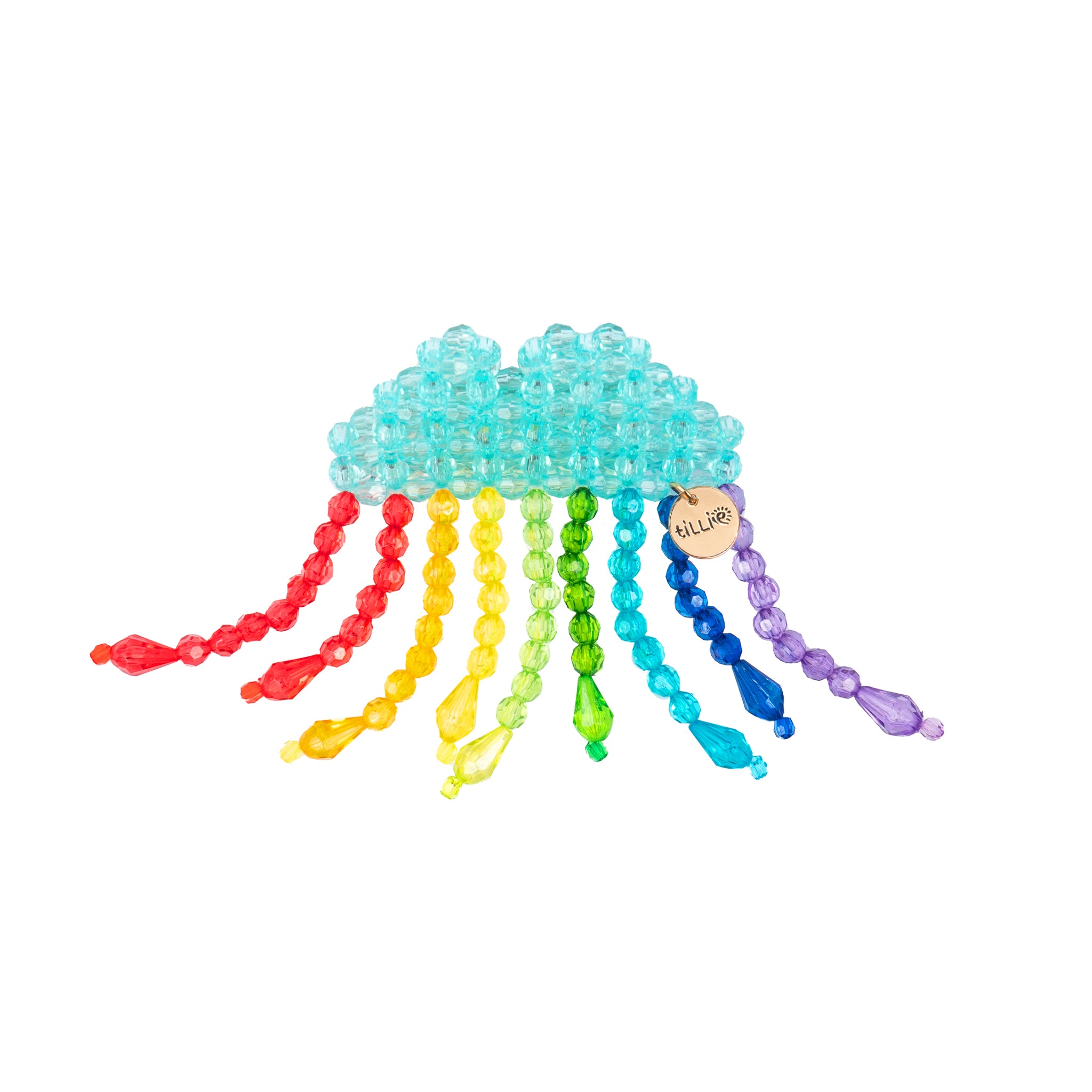 Rainy Rainbow Bead Hair Clip - Tillie Beads