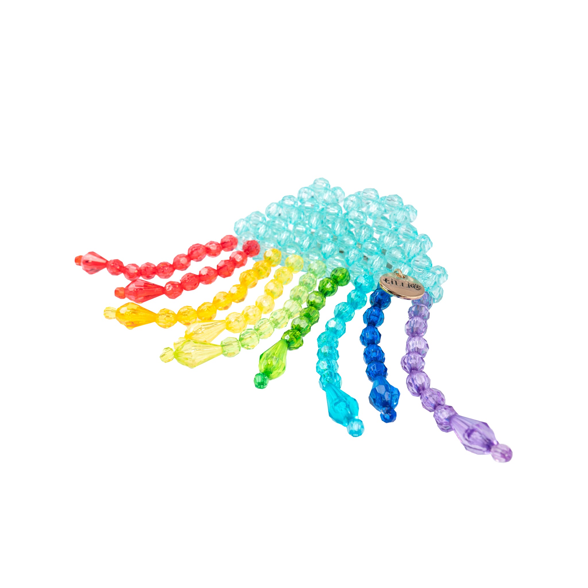 Rainy Rainbow Bead Hair Clip - Tillie Beads