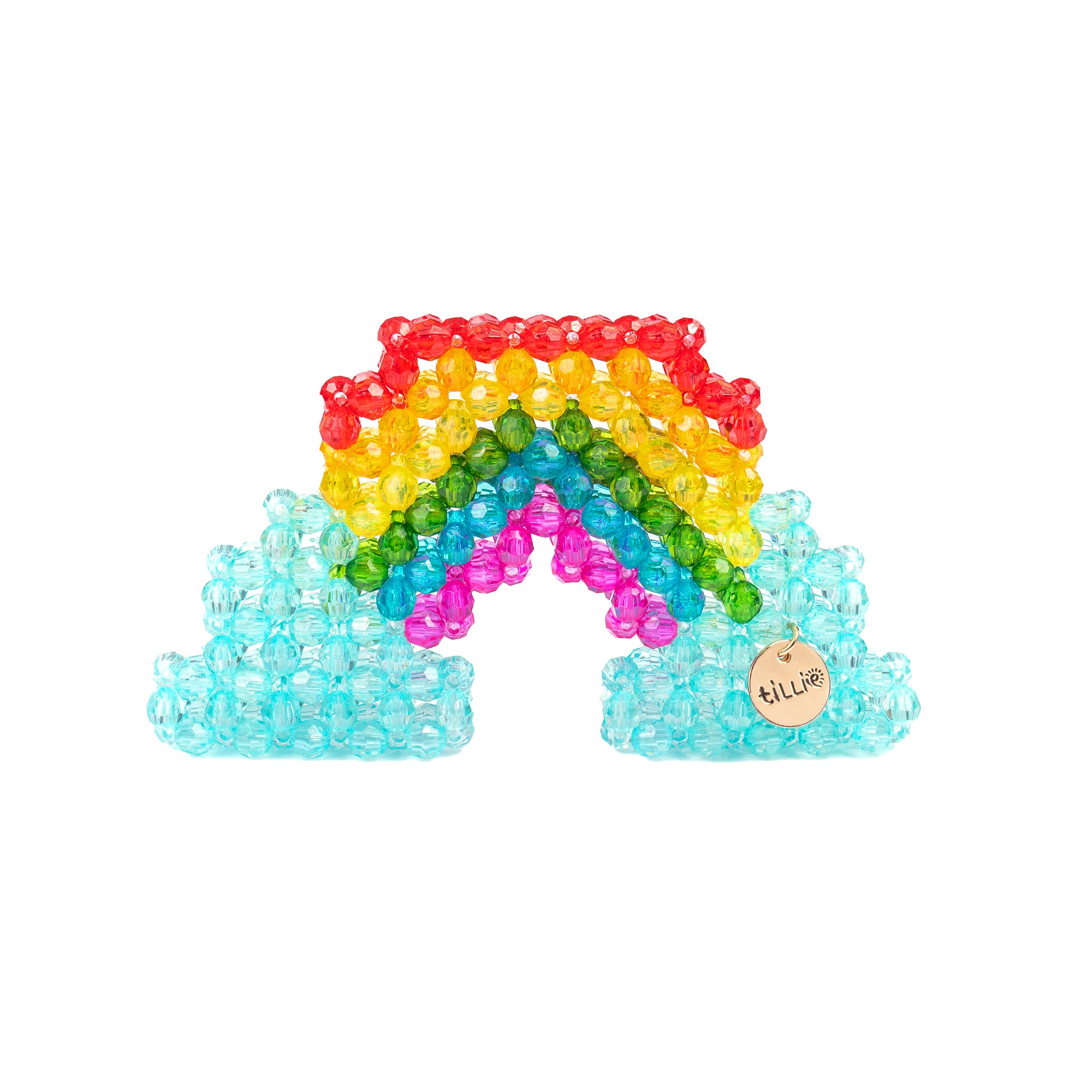 Rainbow Cloud Bead Hair Clip - Tillie Beads