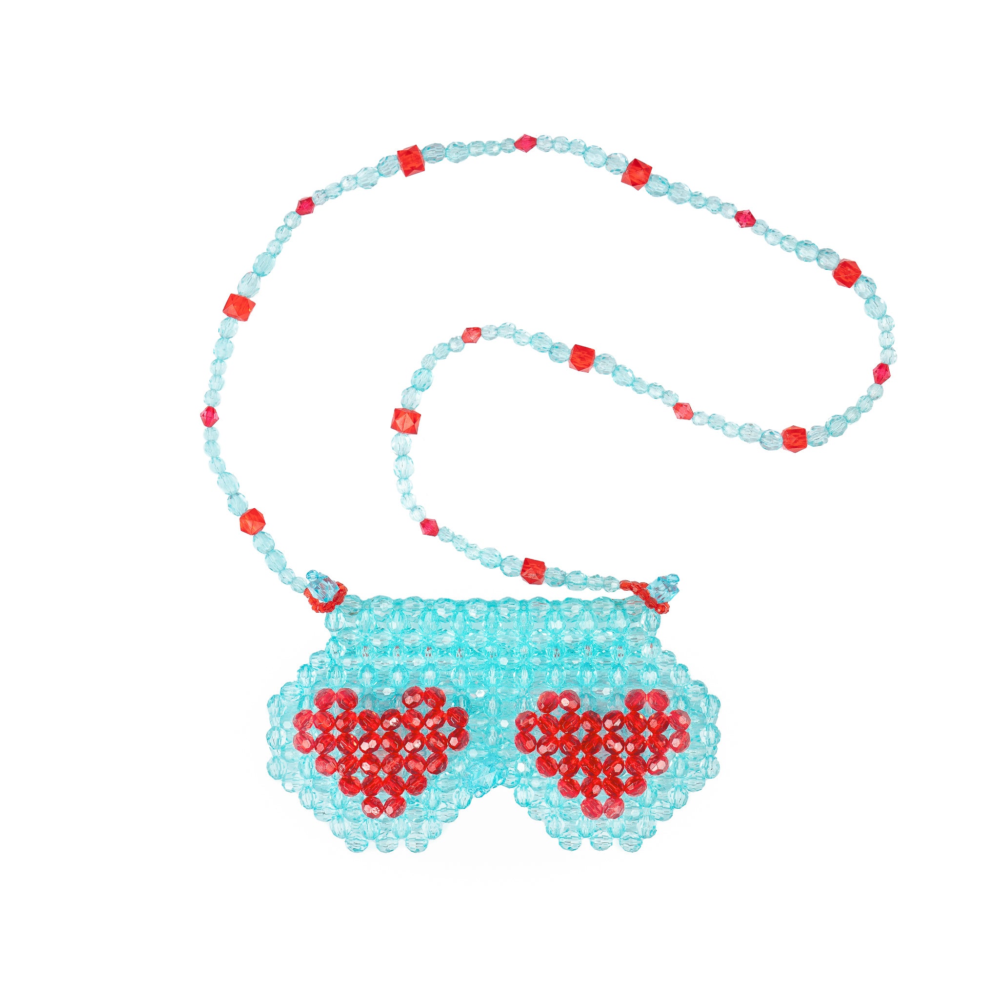 Red Heart Blue And Yellow Red Daisies Sunnies Bead Cover - Tillie Beads