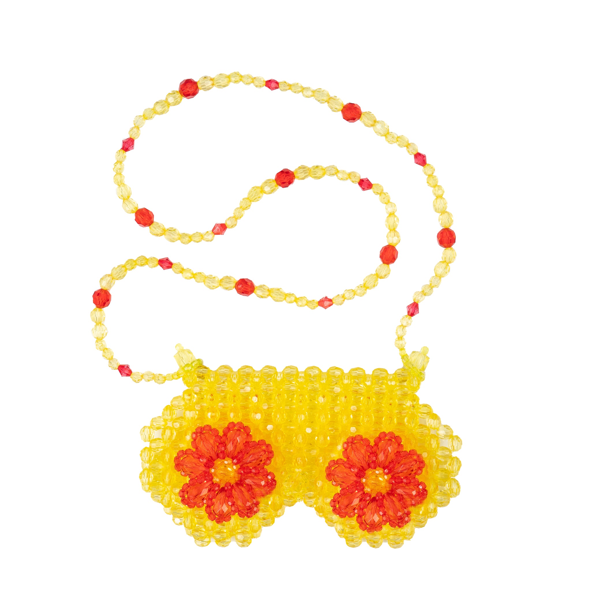 Red Heart Blue And Yellow Red Daisies Sunnies Bead Cover - Tillie Beads