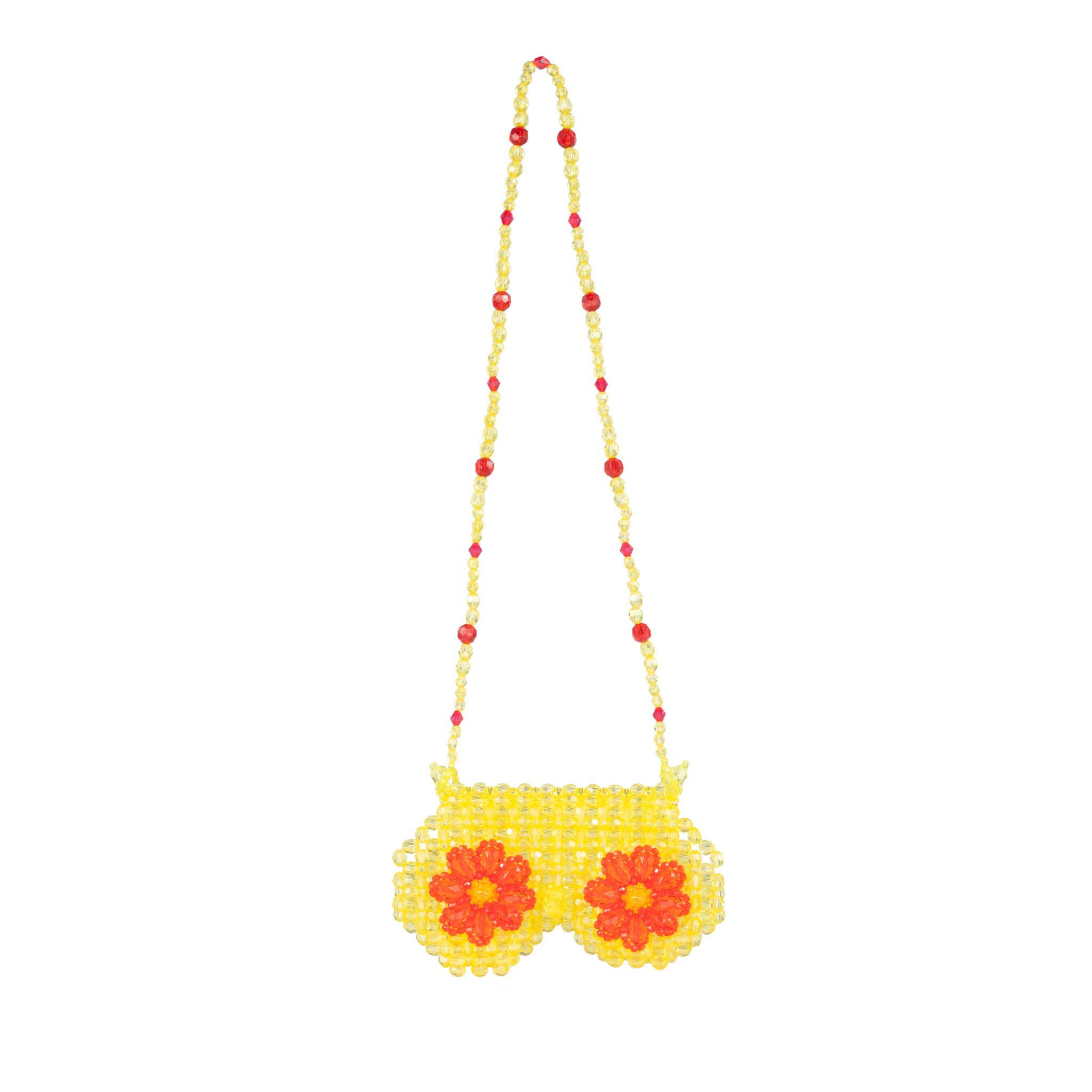 Red Heart Blue And Yellow Red Daisies Sunnies Bead Cover - Tillie Beads