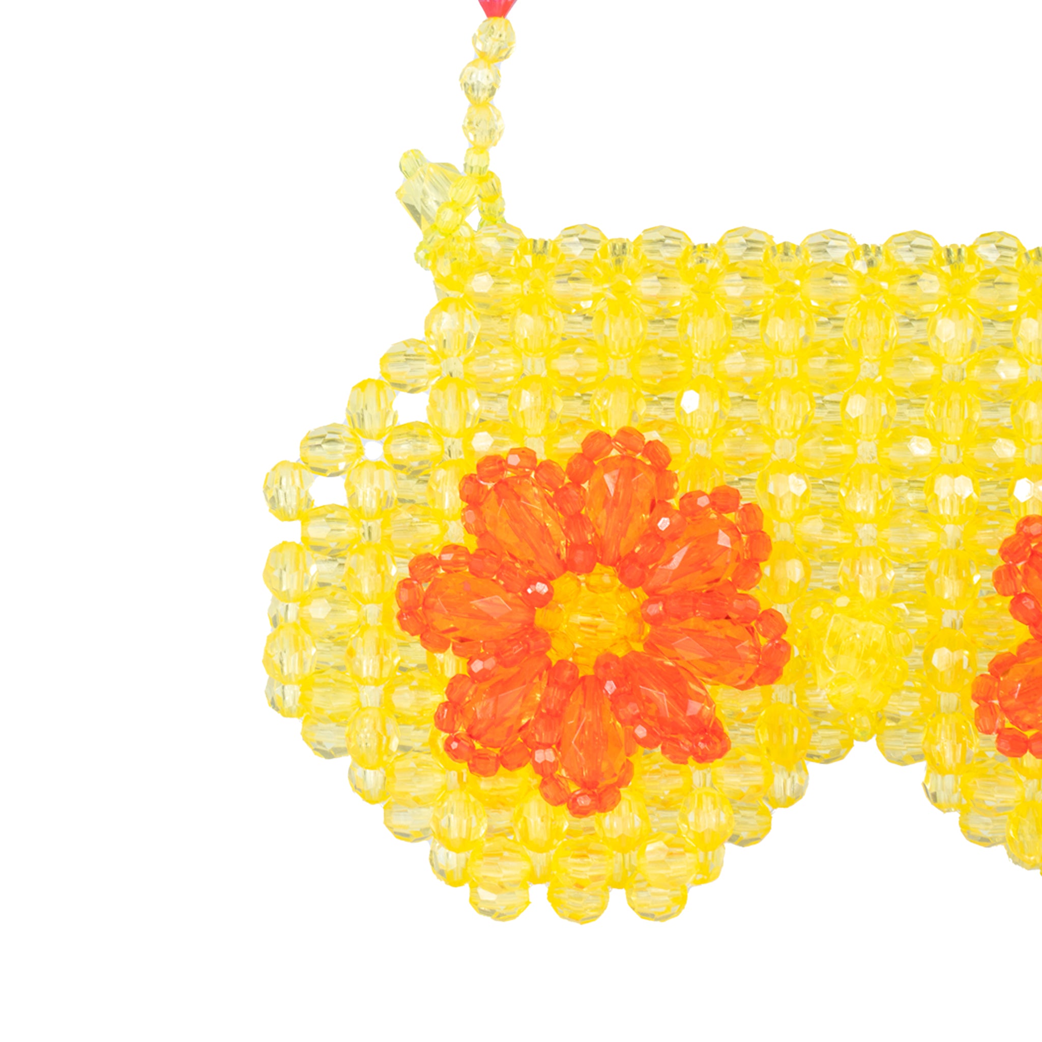Red Heart Blue And Yellow Red Daisies Sunnies Bead Cover - Tillie Beads