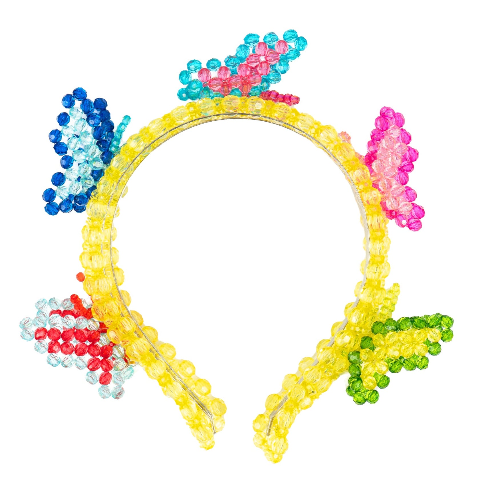 Butterfly Yellow Bead Headband - Tillie Beads