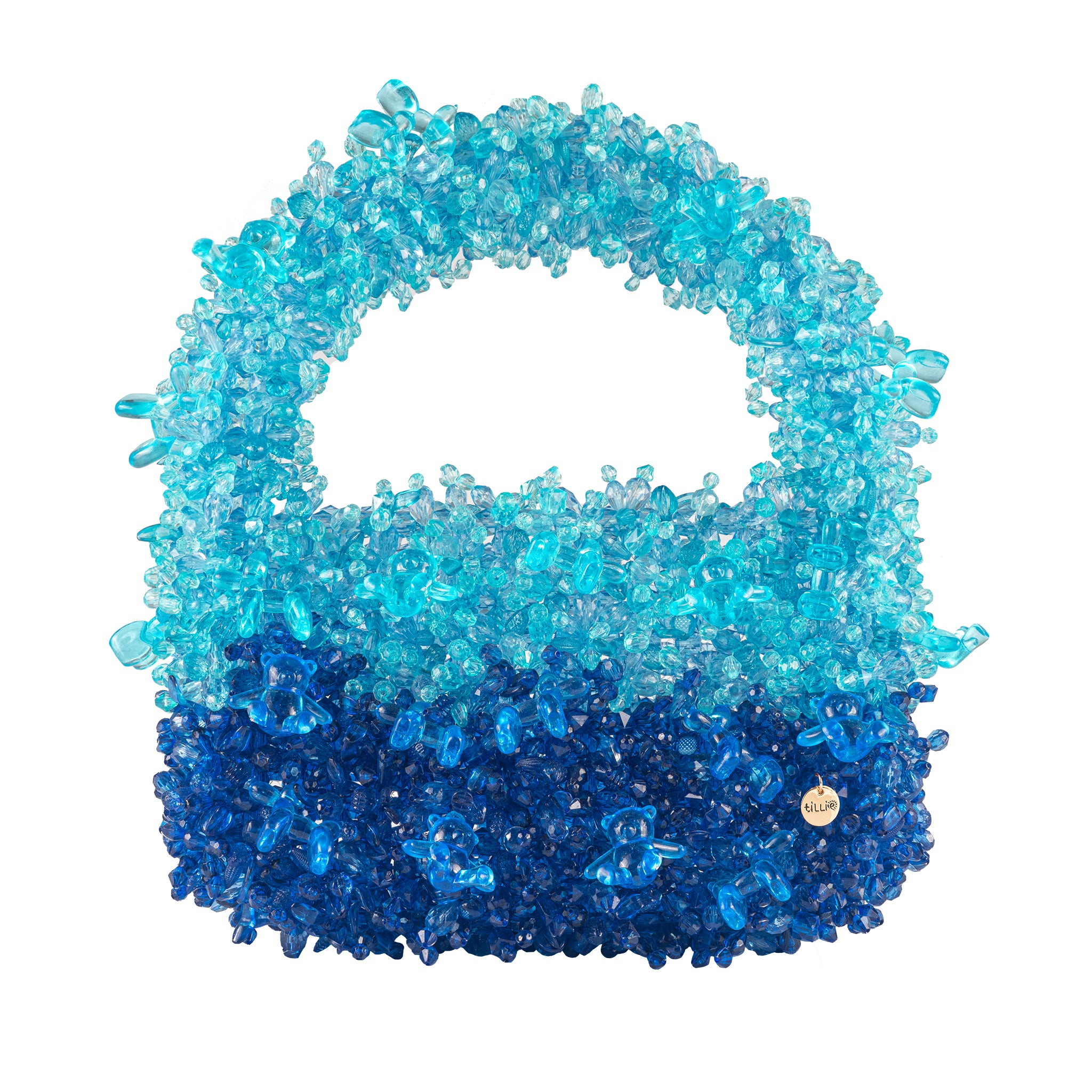 Custom Made Fluffy Beaded Bag with Charms