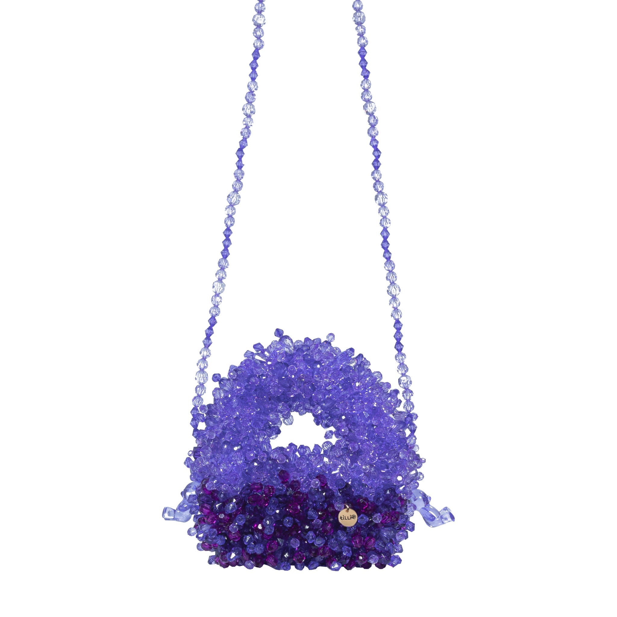 Custom Made Fluffy Beaded Bag with Charms
