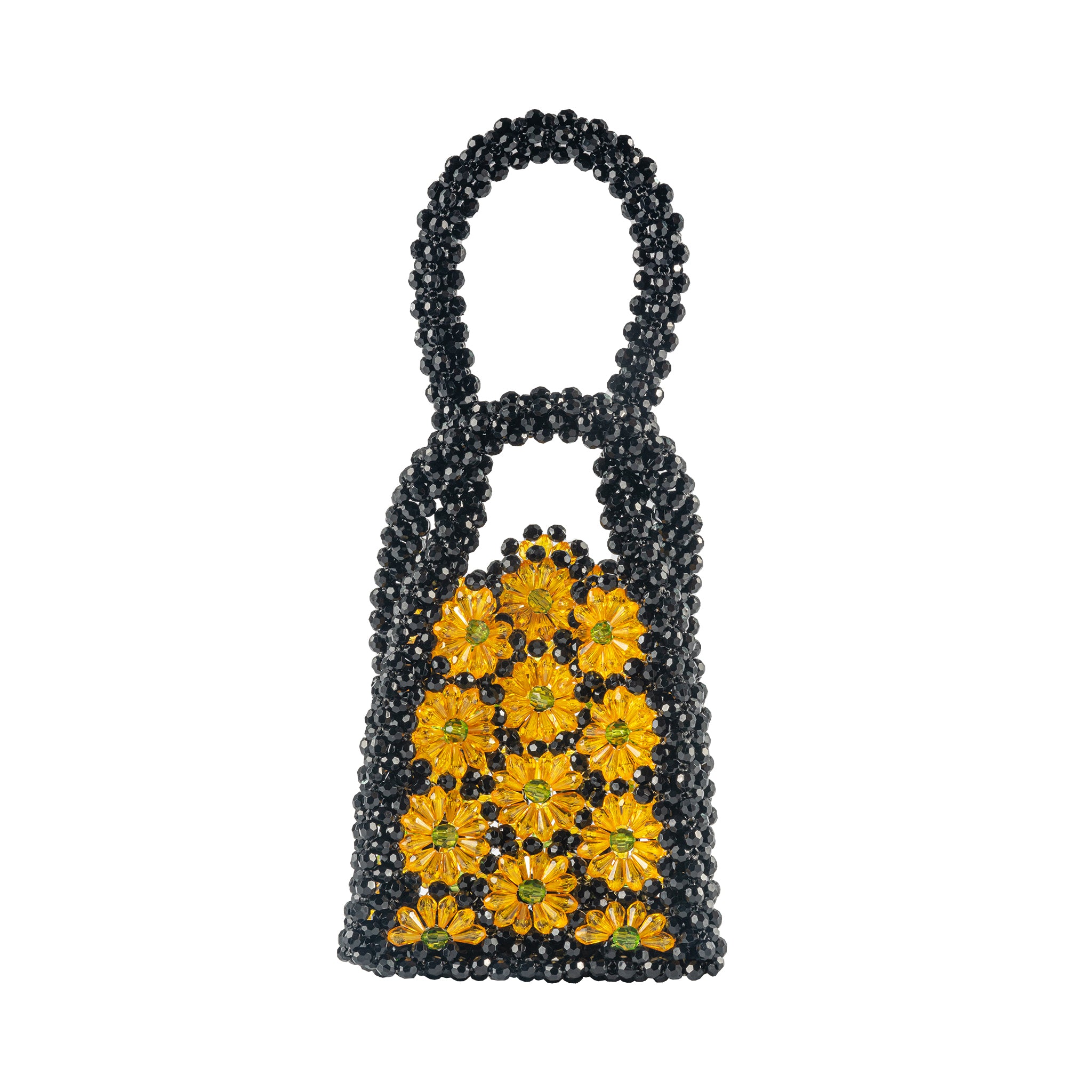 Custom Made Floral Colorful Daisy Bead Bag