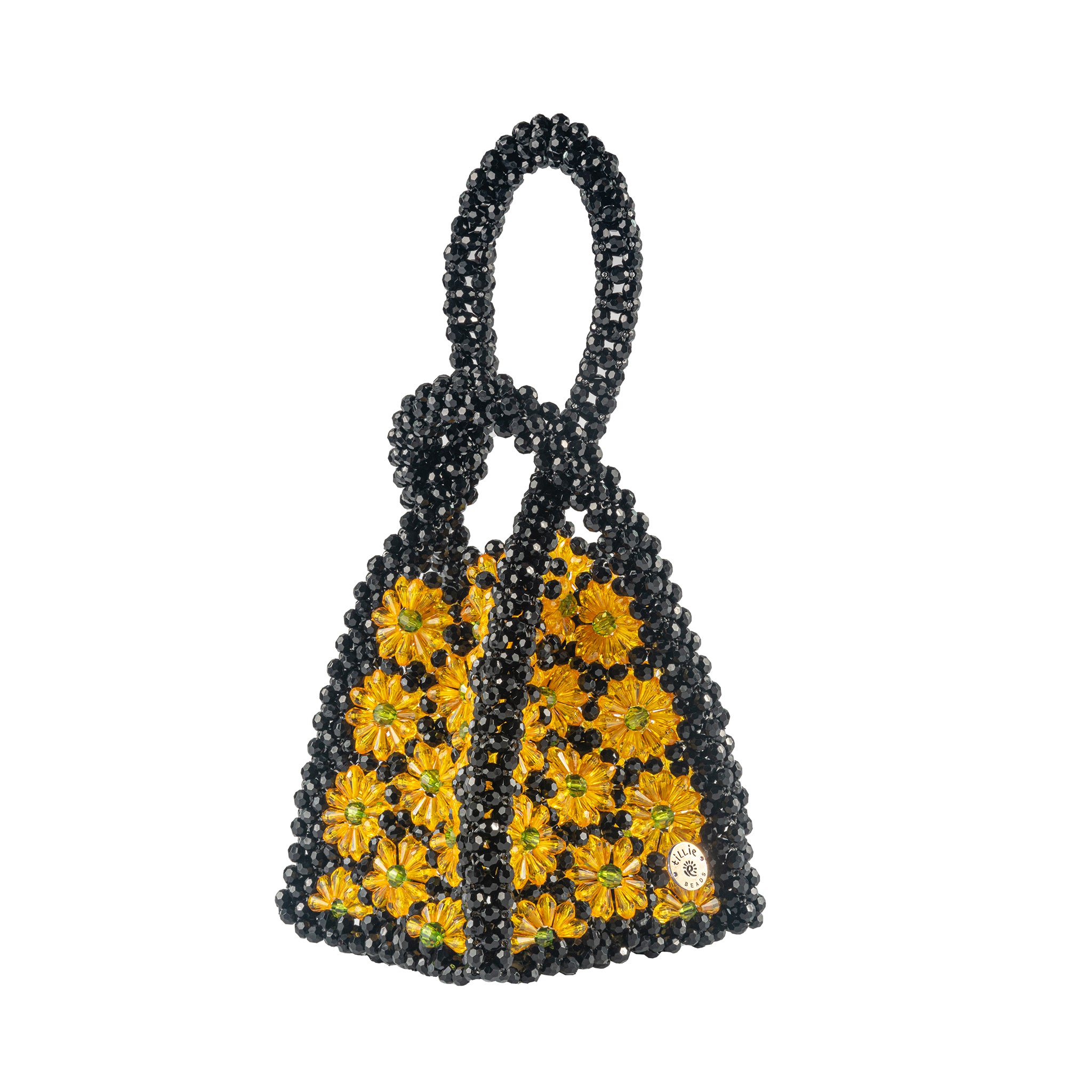 Custom Made Floral Colorful Daisy Bead Bag