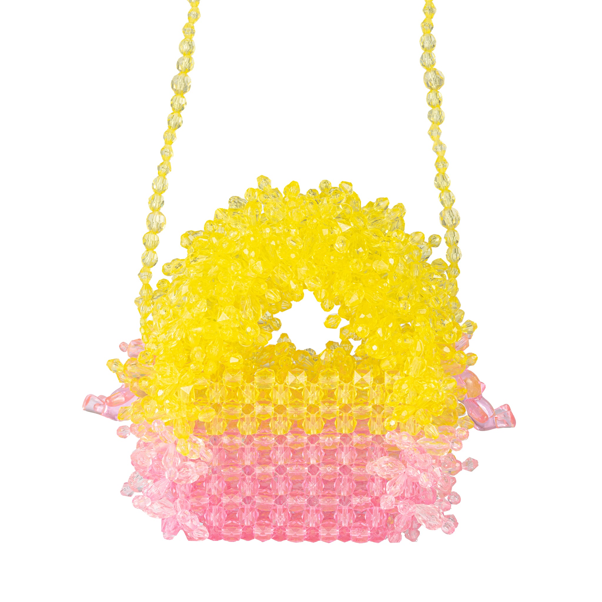 Custom Made Fluffy Beaded Bag with Charms