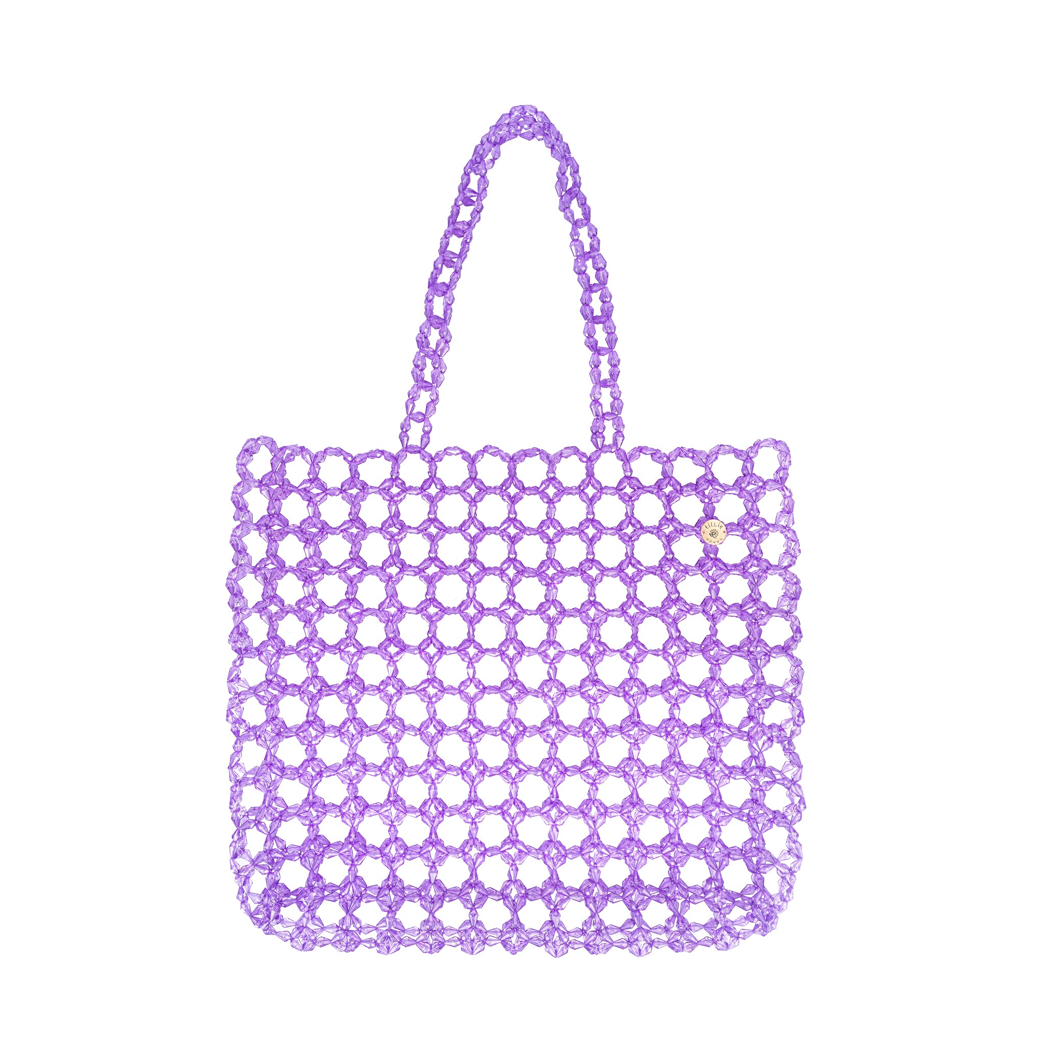 Purple Beach Tote Bead Bag