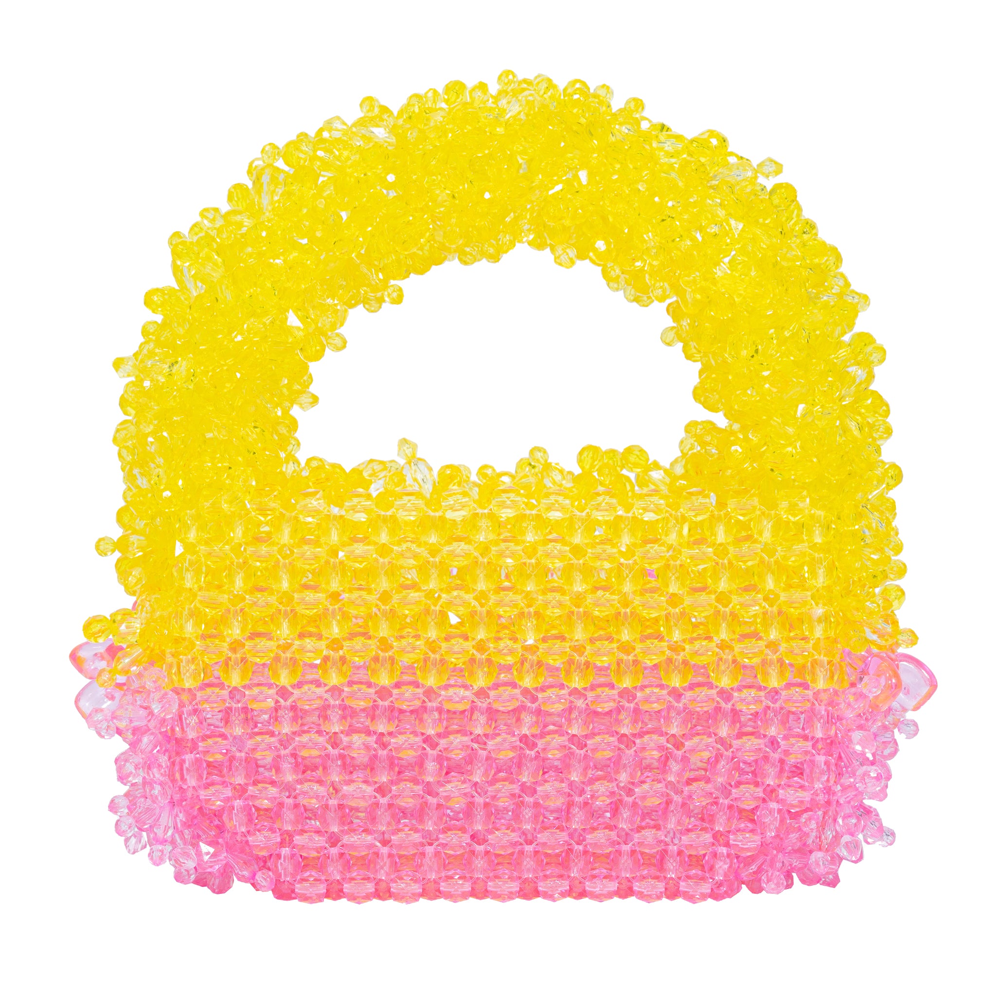 Fluffy Whimsy Classic Bead Bag in Yellow & Lavender – Tillie Beads Fluffy Whimsy Classic Bead Bag in Yellow & Lavender – Tillie Beads