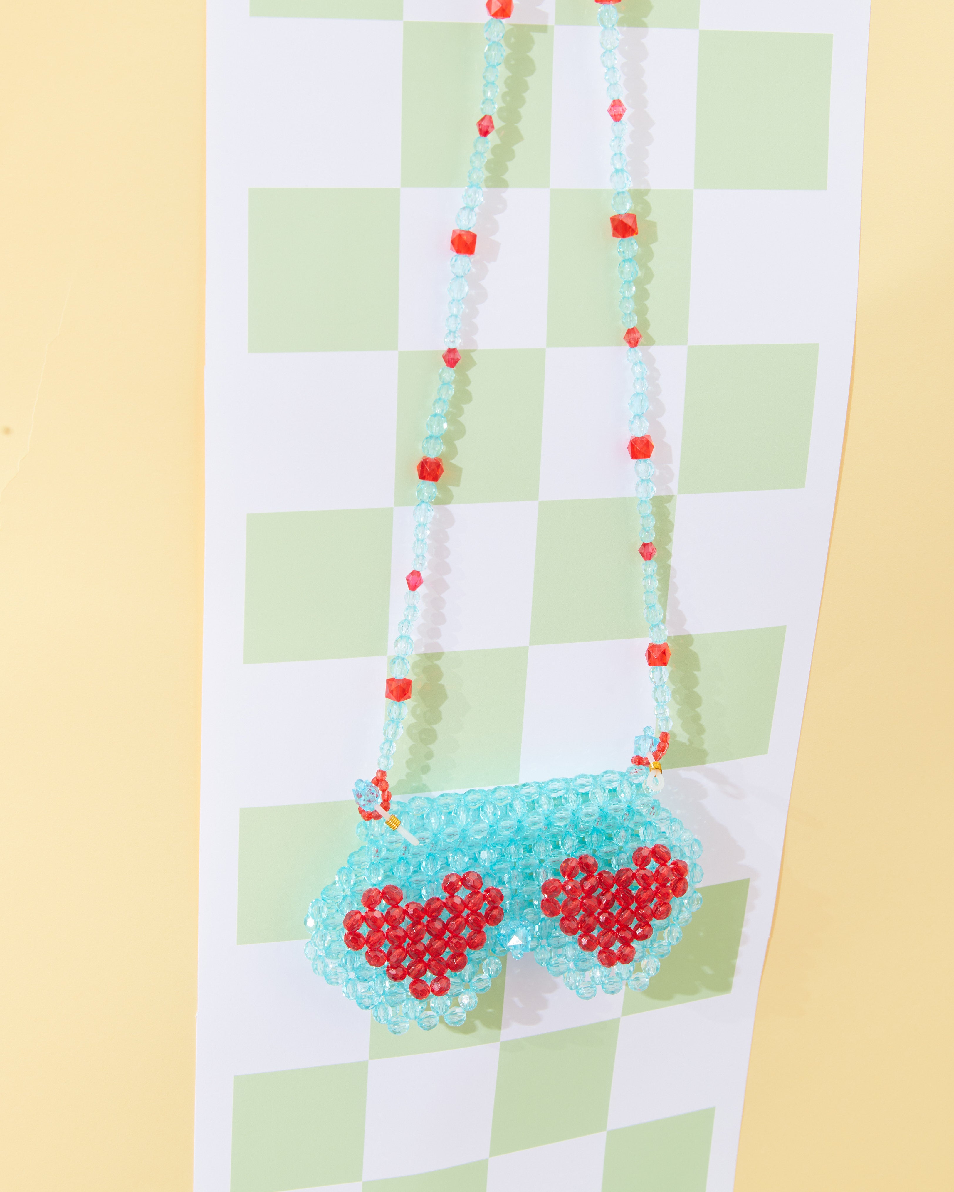 Red Heart Blue And Yellow Red Daisies Sunnies Bead Cover - Tillie Beads