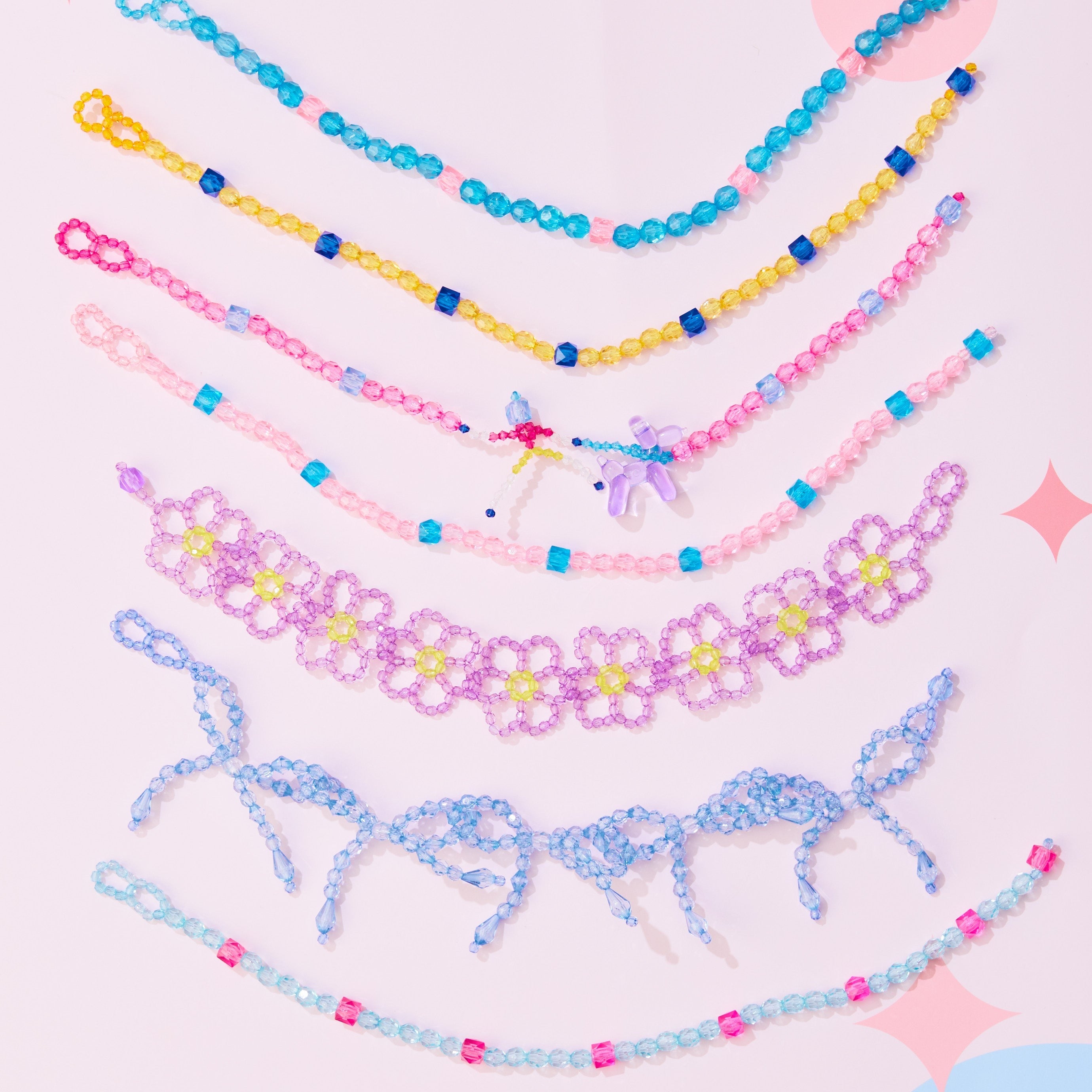 Purple Pup Skeleton Bead Necklace - Tillie Beads