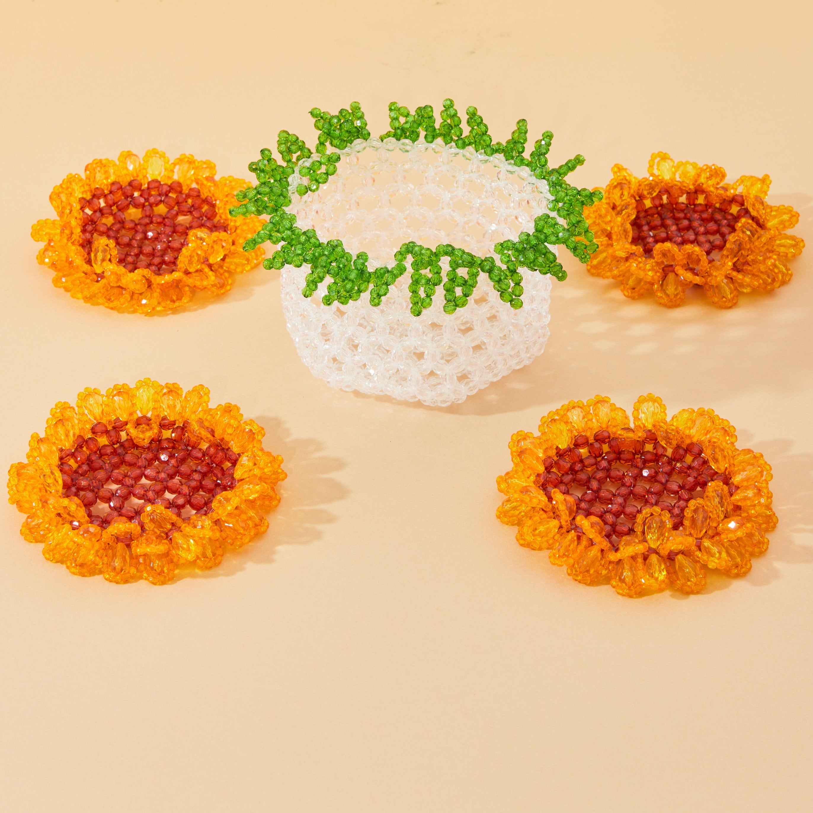 TillieBeads_Sunflower_Coasters