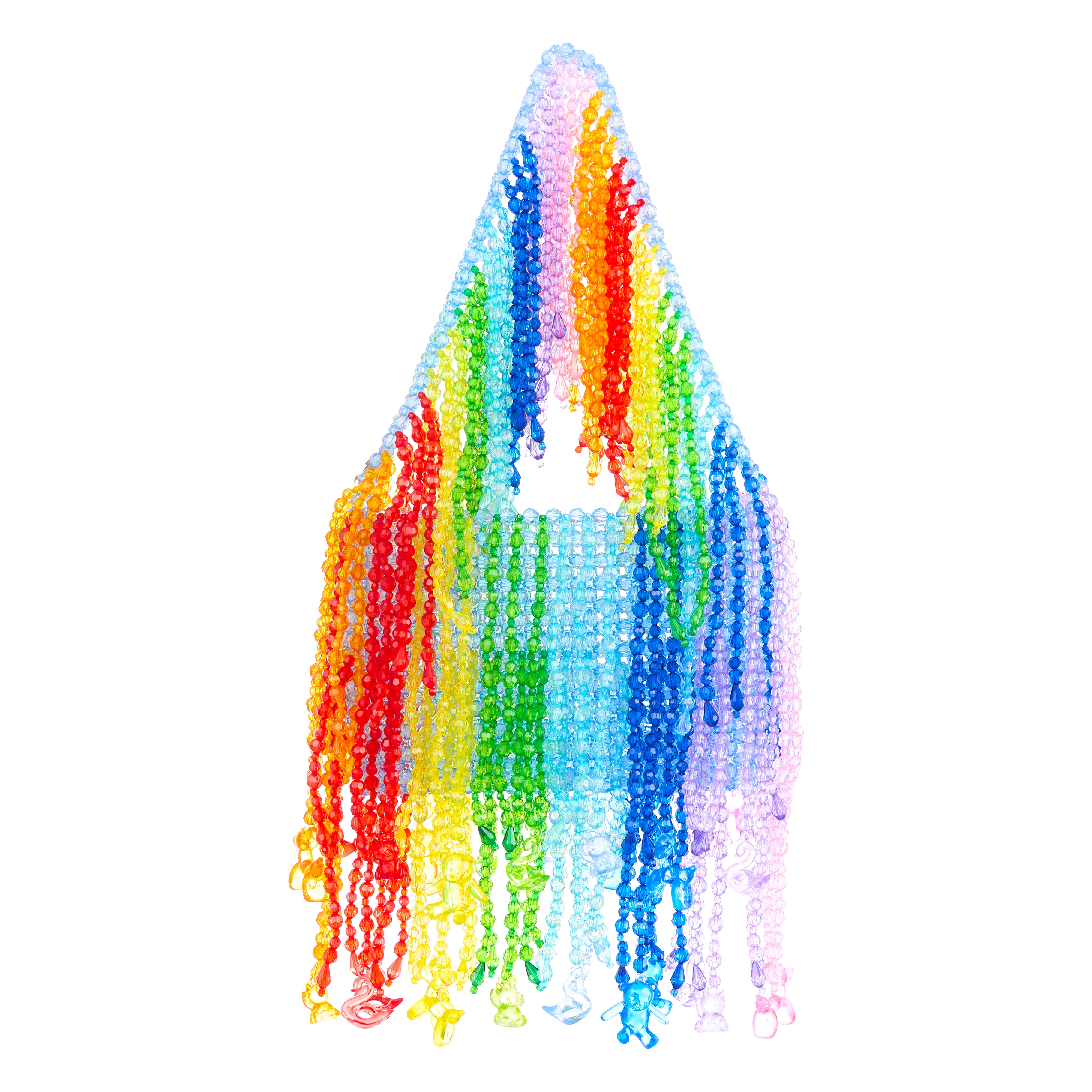 Custom Made Classic Beaded Fringe Fiesta Bag With Charms
