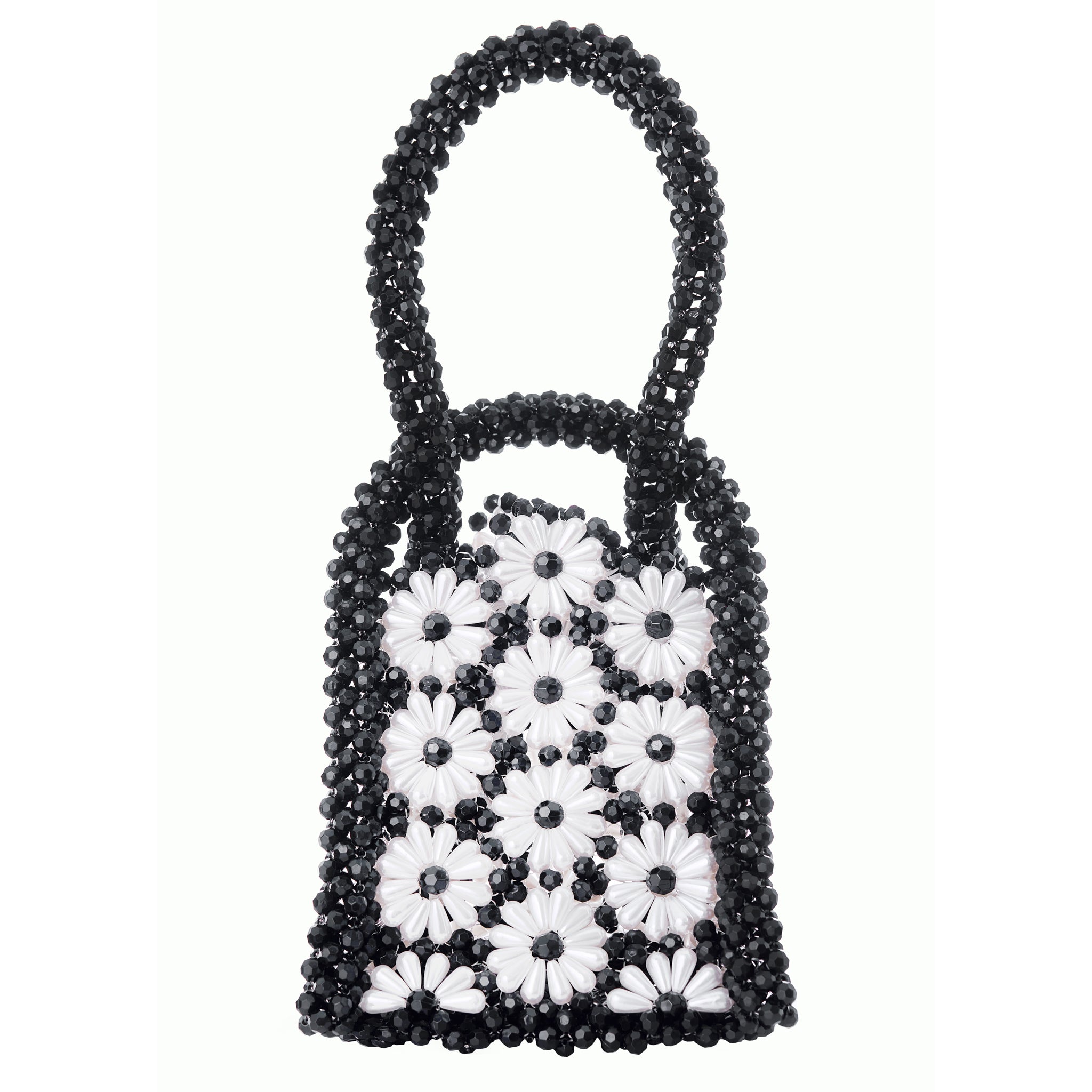 Floral Mini Spiked Shoulder Strap Bead Bag – Tillie Beads