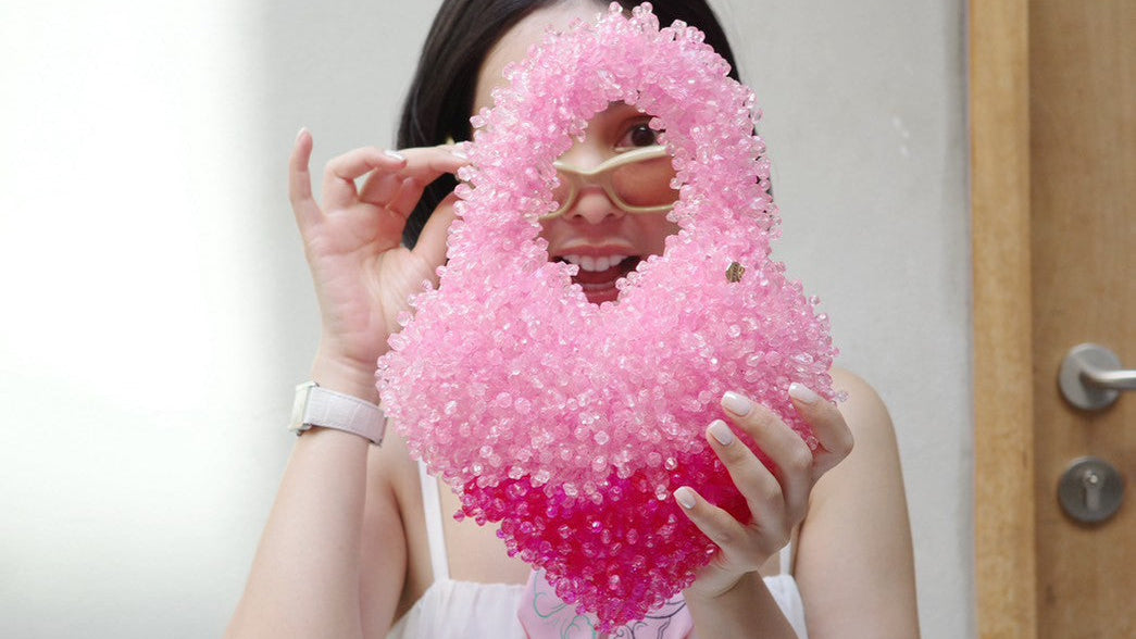 Tillie Beads Pink Heart